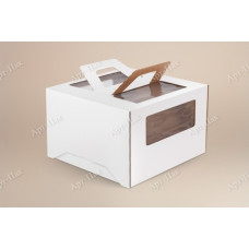 Коробка для торта с ручками 20*20*15 (10 шт в упаковке) Коробка для торта с ручками 20*20*15 (10 шт в упаковке)