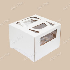 Коробка для торта с ручками 30*30*22 (10 шт в упаковке) Коробка для торта с ручками 30*30*22 (10 шт в упаковке)