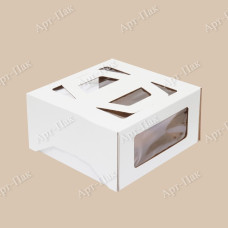 Коробка для торта с ручками 24*24*13 (10 шт в упаковке) Коробка для торта с ручками 24*24*13 (10 шт в упаковке)
