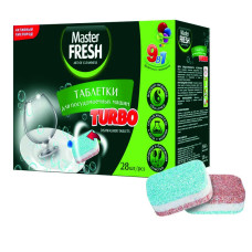 Master FRESH Таблетки Turbo для посудомоечных машин 9в1 Master FRESH Таблетки Turbo для посудомоечных машин 9в1