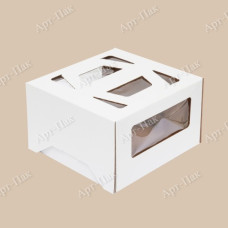 Коробка для торта с ручками 25*25*15 (10 шт в упаковке) Коробка для торта с ручками 25*25*15 (10 шт в упаковке)