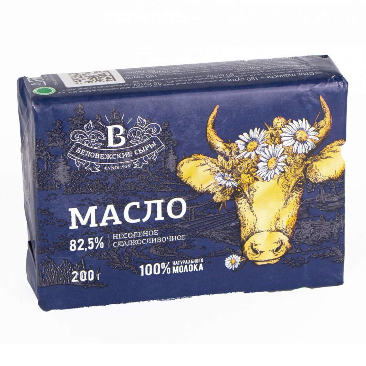 Масло Сливочное Беловежское 200гр