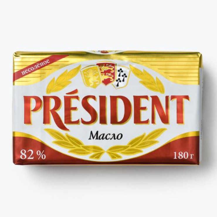 Масло Сливочное Президент 180гр