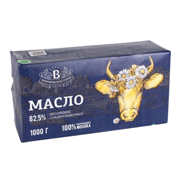 Масло Сливочное Беловежское 1кг