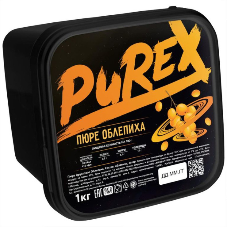 Фруктовое пюре PuRex Облепиха (1 кг)