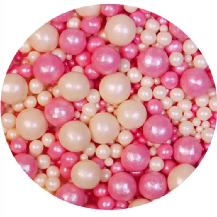 Посыпка кондитерская шарики розовые-белые Посыпка кондитерская шарики розовые-белые