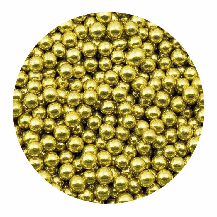 Посыпка кондитерская «шарики золото» 4 мм Посыпка кондитерская «шарики золото» 4 мм
