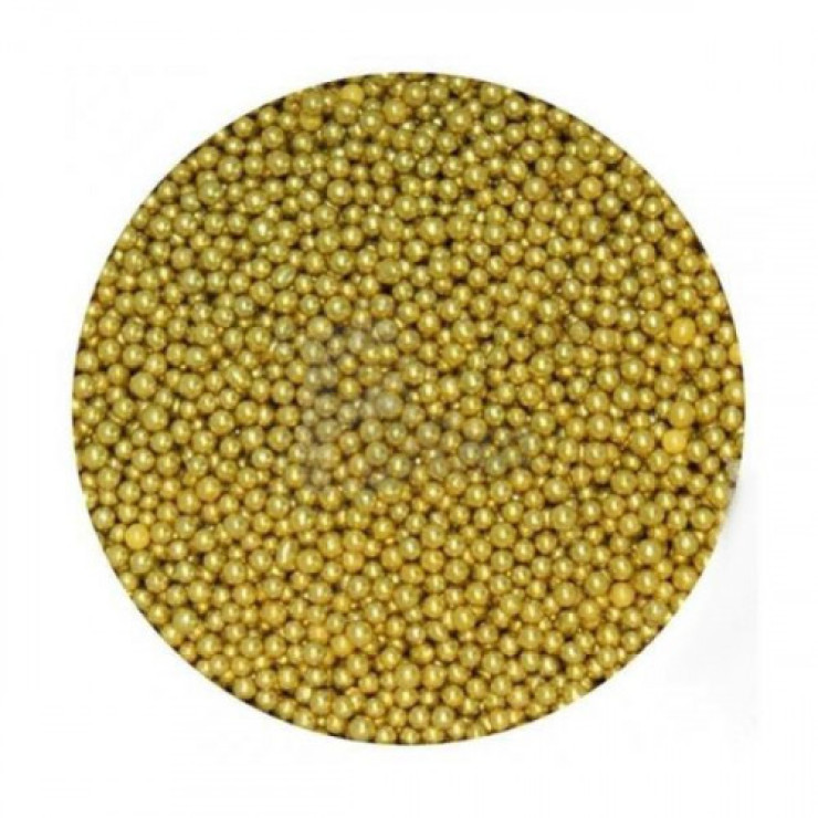 Посыпка кондитерская «шарики золото» 2 мм Посыпка кондитерская «шарики золото» 2 мм
